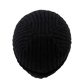 Short Beanie "Tulsipur" aus Schurwolle Schwarz mit Pfotenstickerei (2P-01)