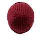 Warme Beanie aus 100 % Schurwolle in Weinrot. Ansicht von oben.
