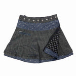 Winterrock Wenderock Wickelrock Minirock Wollrock in Dunkelgrau