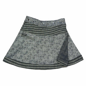 Winterrock Wenderock Wickelrock Minirock Wollrock in Grau