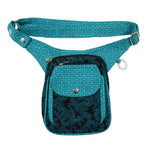 Gassi-Tasche Bauchtasche Baumwoll-Stoff Türkis / Muster - Freiburg 852 Nijens Shop
