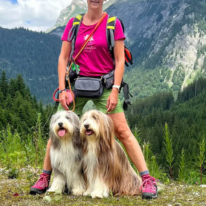 Gassi-Tasche  Futtertasche (Nylon Dunkelgrau) für Hunde Nijens Shop