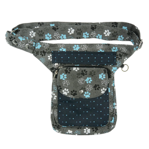 Gassi-Tasche Bauchtasche Stoff mit Pfoten-Design - Nijens Hannover