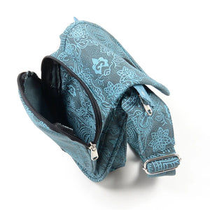 Nijens Bauchtasche S-XXXL Canvas-Stoff OM-Print Meerblau 1
