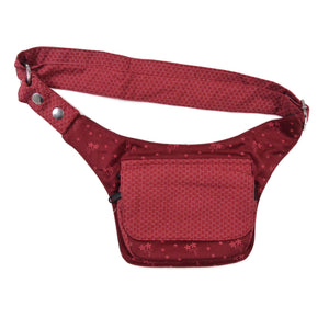 Bauchtasche S-XXXL, Hüfttasche Rot mit Blumenmuster, Model Dublin 322 Nijens Shop