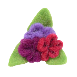 Filz Accessoires Blumen-Haargummi aus Wolle - Mix Jasmin Nijens Shop