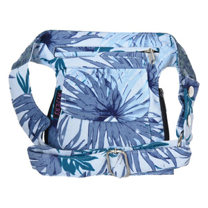 Wendbare Bauchtasche Stoff-Baumwolle Türkis-Blau - Nijens Shop