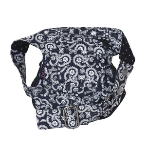 Wendbare Bauchtasche Bio-Baumwoll-Stoff Schwarz - Nijens Shop 23