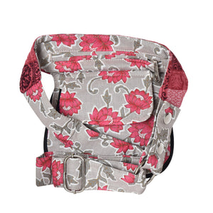 Wendbare Bauchtasche Gürteltasche Baumwoll-Stoff Rosa - Nijens Shop 2