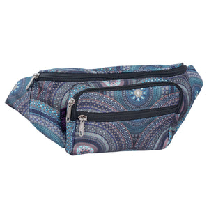 Torino Bauchtasche aus wasserabweisendem Material mit Mandala-Design in Blau und Petrol – ideal für Training und Alltag mit Hund