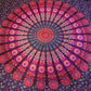 Indisches Mandala Hippie Stoff Laken, Tagesdecke lila-magenta