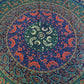 Stoff Bettlaken Tagesdecke Mandala Laken, Decke blau-grün-rot
