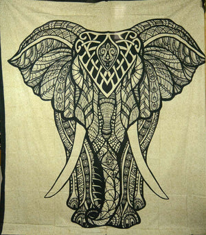 Indische Tagesdecke Mandala Wandtuch Laken  Elefant - Dekor Decke 218 / 412 Nijens