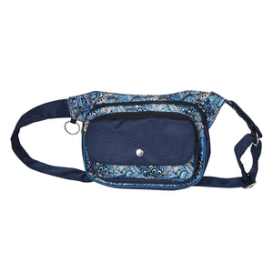 Nijens Gassi-Tasche Wasserabweisende (Nylon Saphirblau Paisley)