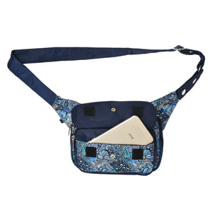 Nijens Gassi-Tasche Wasserabweisende (Nylon Saphirblau Paisley) 22