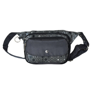 Nijens Gassi-Tasche Wasserabweisende (Geometrische Motive in Charcoal-Grau)