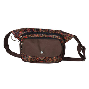Gassi-Tasche Wasserabweisende (Weinrot-Braun Paisley) - Nijens Shop