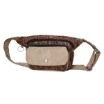 Bauchtasche für Hunde Wanderung, Gürteltasche (Nylon Beige) Paisley Motiv