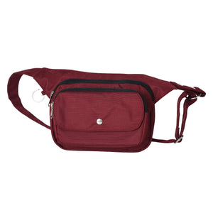Gassi-Tasche Futtertasche (Nylon Weinrot) für Hunde Wanderung - Nijens