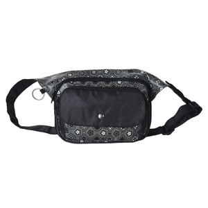 Nijens Gassi-Tasche mit veganem Leder Geometrische Motive Schwarz-Grau