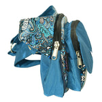 Gassi-Tasche mit Paisley Türkisblau - Nijens Shop