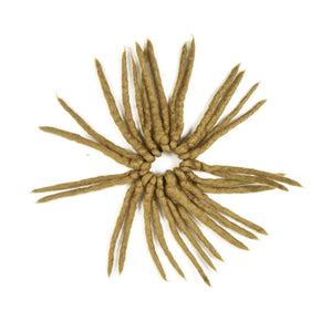 Filz Accessoires Nijens Fransen Windmühlen-Haargummi aus Wolle Olivgrün