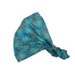 Elastisches Stoff-Haarband aus Baumwolle in Türkisblau mit Paisley-Muster, leichtes Bandana für Strand und Yoga