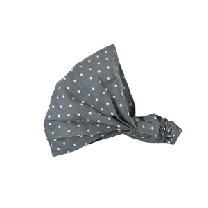  Stoff-Haarband in Grau für Sonne, Meer & Yoga. 