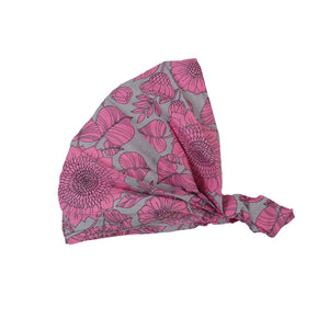 Stoff-Haarband in Rosa-Grau für Sonne, Meer & Yoga. 