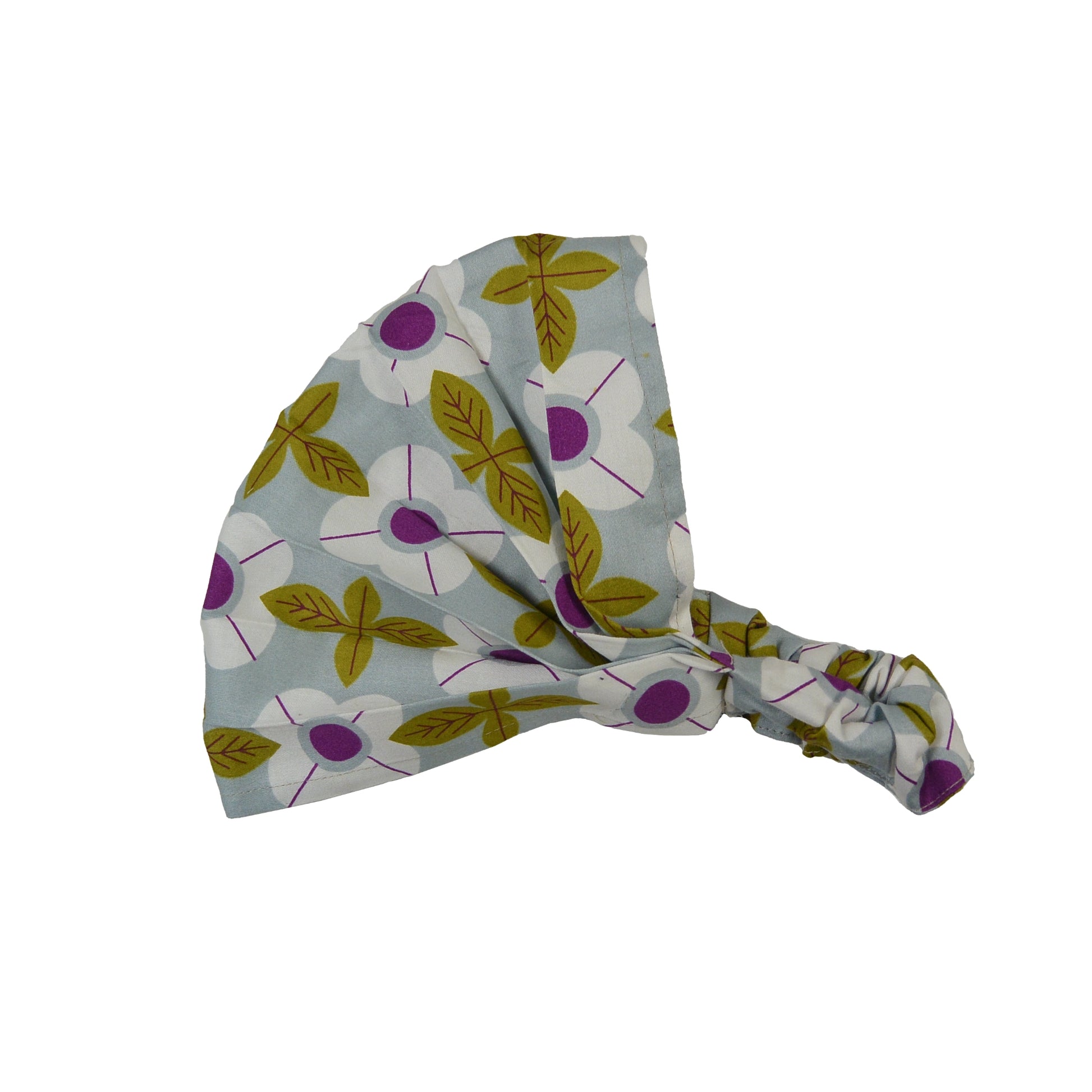 Elastisches Stoff-Haarband aus Baumwolle Lila-Grün