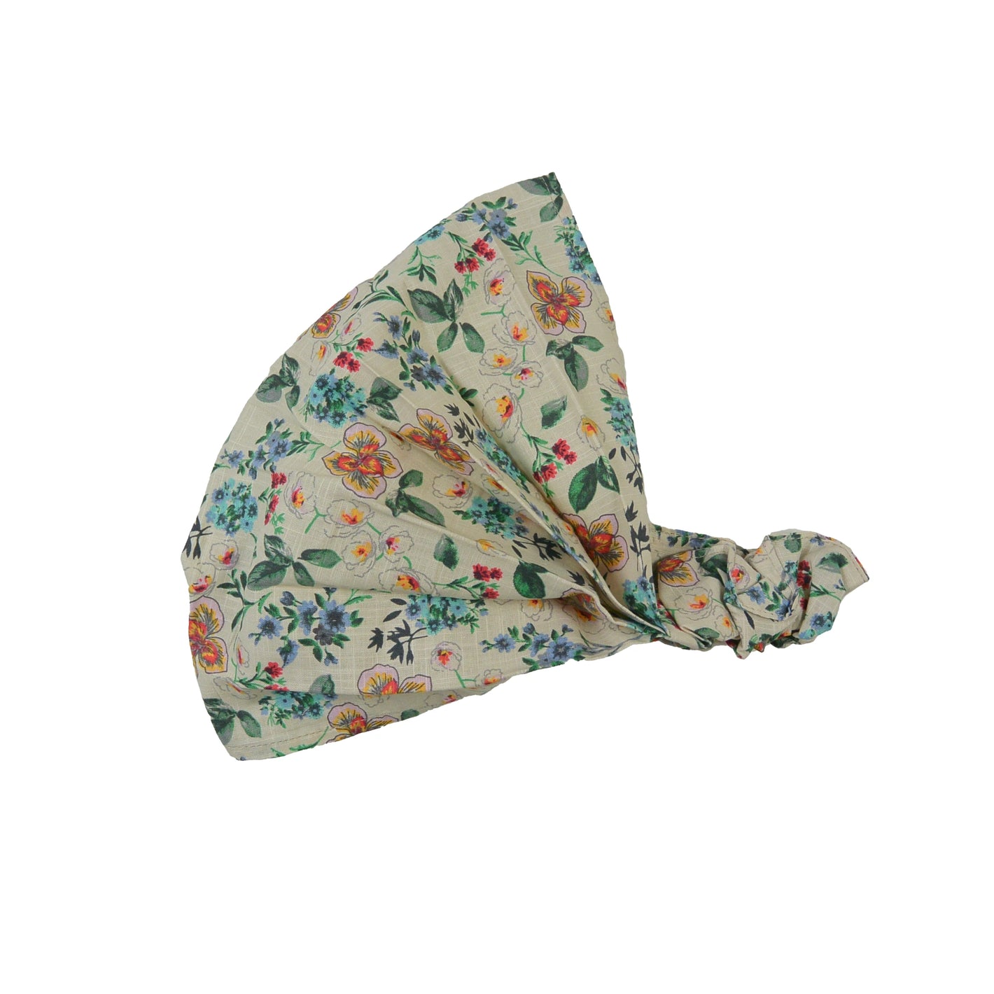 Elastisches Stoff-Haarband aus Baumwolle mit Blumenmuster 