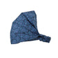 Elastisches Stoff-Haarband aus Baumwolle in Dunkelblau mit geometrischem Muster, breites Bandana
