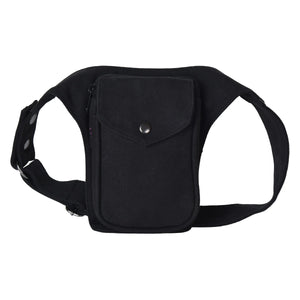 Gassi-Tasche S-XXL Stoff-Baumwolle Schwarz Uni Hamburg - Nijens Shop