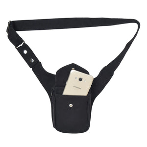 Gassi-Tasche S-XXL Stoff-Baumwolle Schwarz Uni Hamburg - Nijens Shop 23
