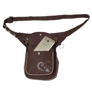 Gassi-Tasche, Wasserdichte mit Pfote&Herz - Braun