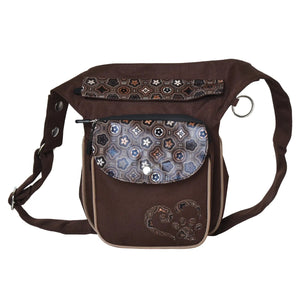Gassi-Tasche, Wasserdichte mit Pfote&Herz - Paisley Braun