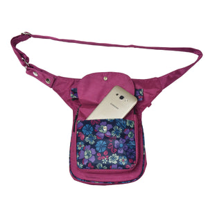 Gassi-Tasche Wasserdichte mit Blumen Motiven Fuchsia - Nijens Shop 2