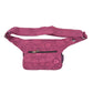 Fuchsiafarbene Nijens Hüfttasche Kathmandu mit dezentem floralen Muster - Rückseite