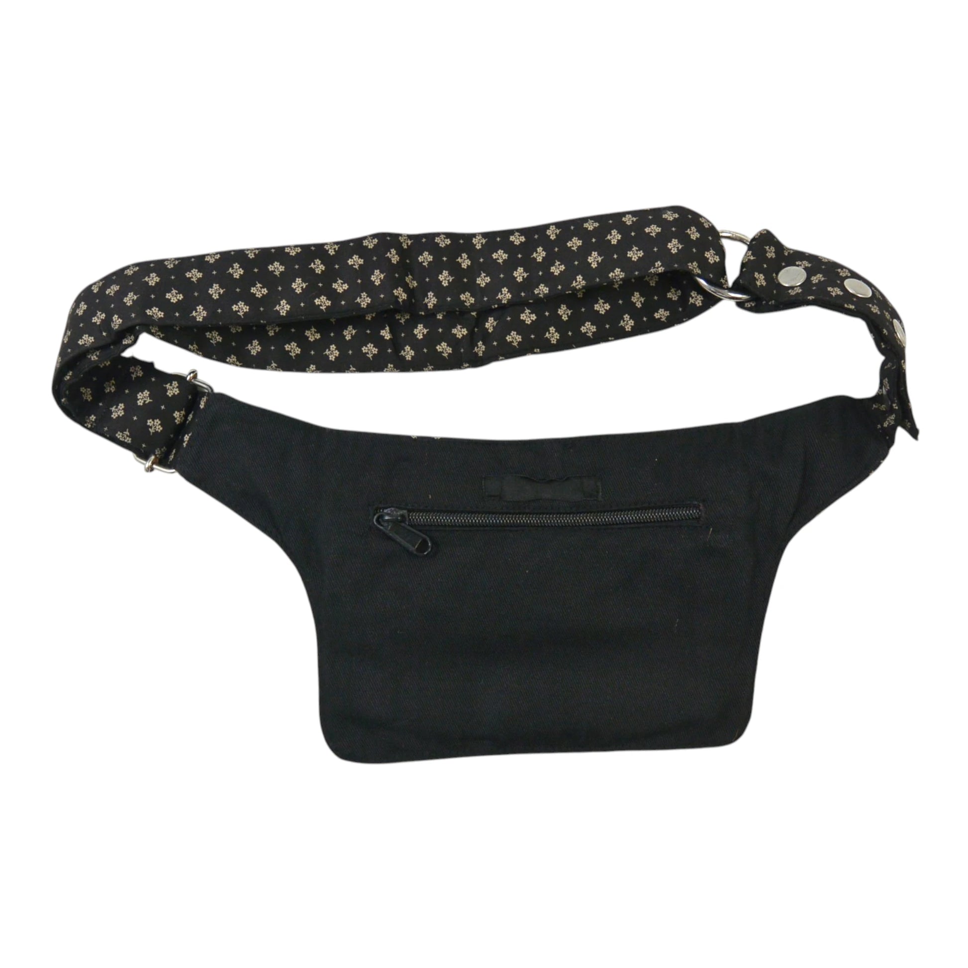 Bauchtasche Festival-Tasche aus Stoff in Braun. Rückseite.
