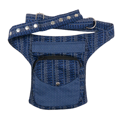 Gassi-Tasche Bauchtasche S-XXXL Tasche aus Stoff in Blau NJ-Madrid-218