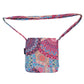Umhängetasche aus Stoff mit farbenfrohem Mandala-Muster in Rosa, Blau und Gelb – kleine Tasche von Nijens