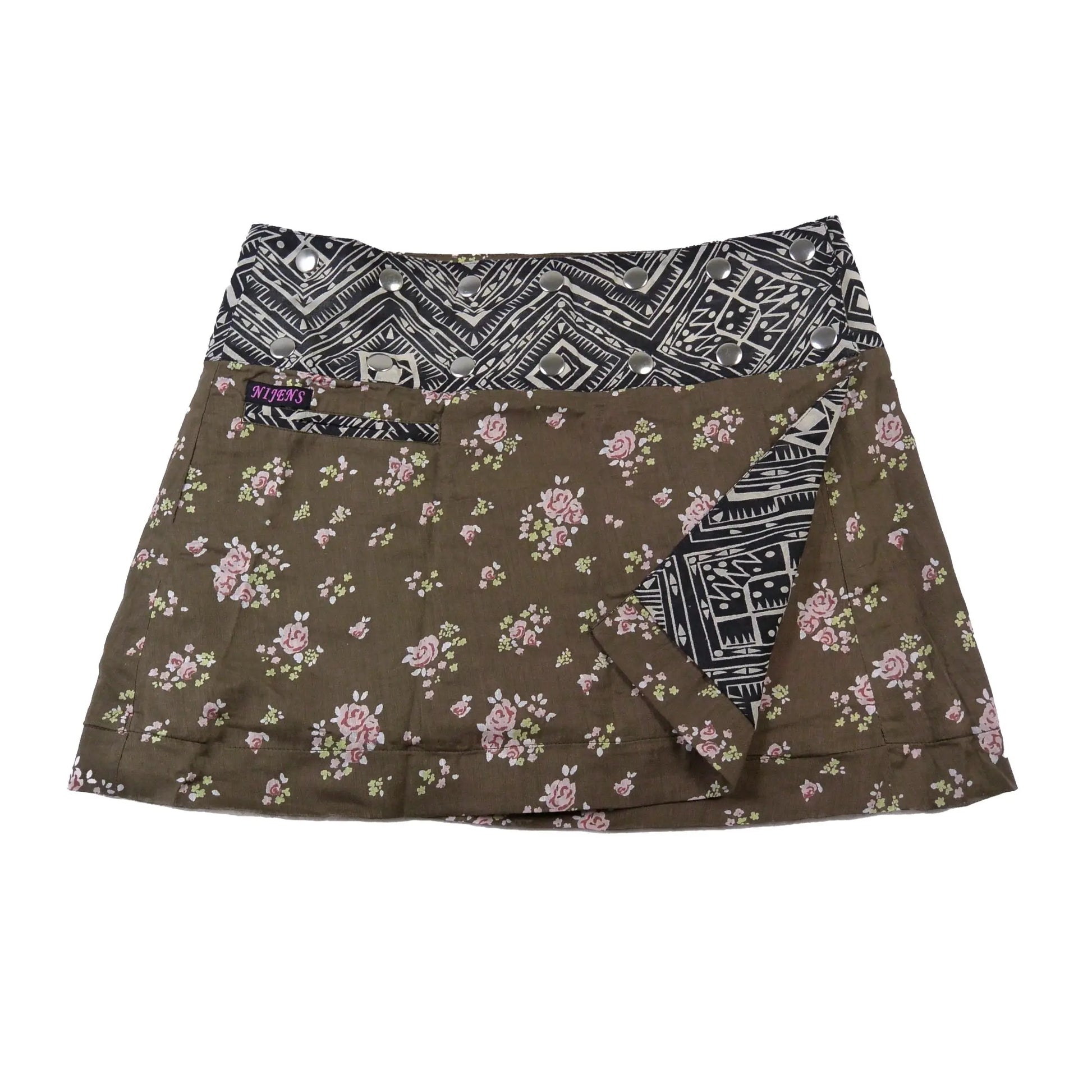 Sommerrock Wenderock Minirock aus Baumwolle - Chocochip Short 116 Nijens