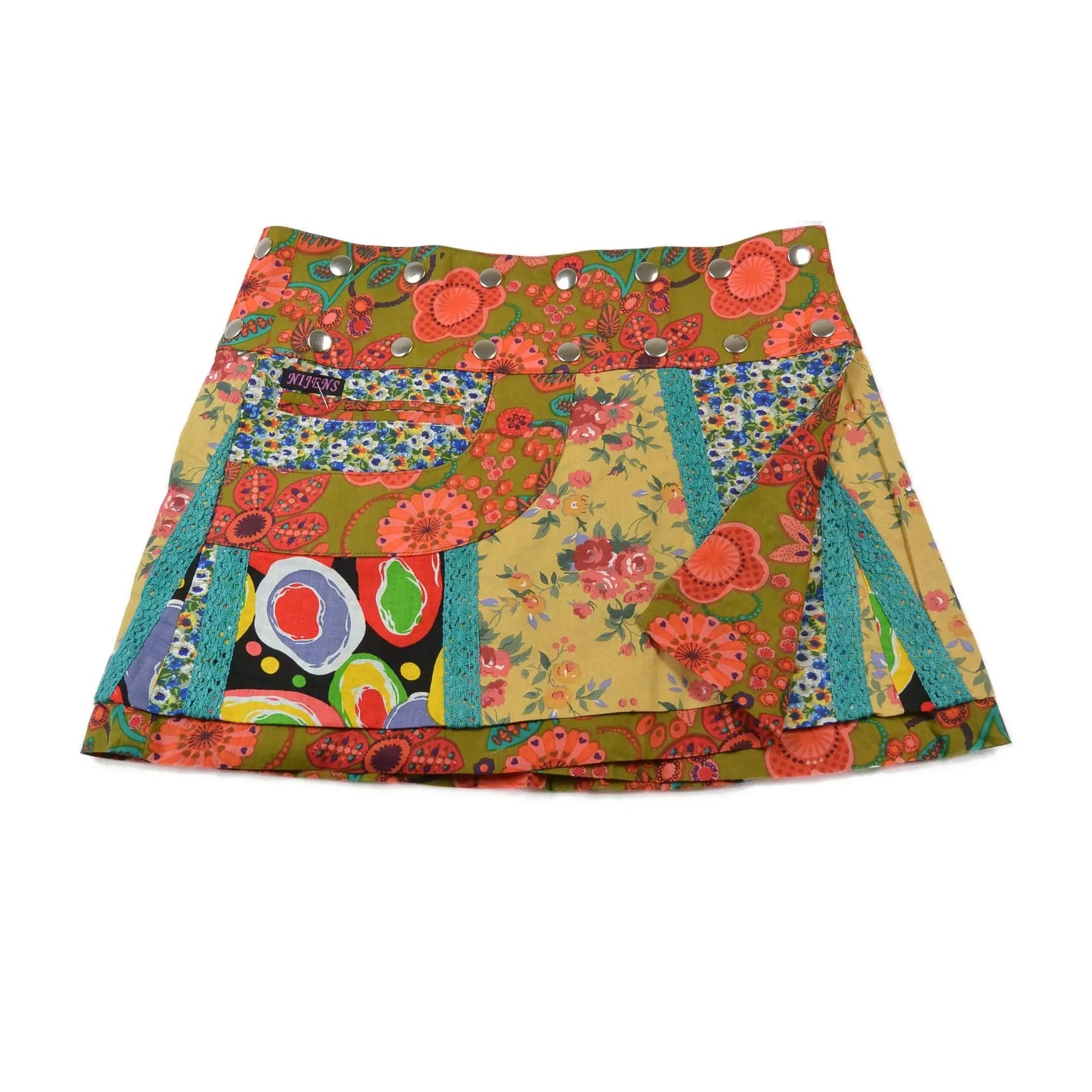 Sommerrock Minirock Wenderock Wickelrock aus Baumwolle - Chocochip Short 117 Nijens