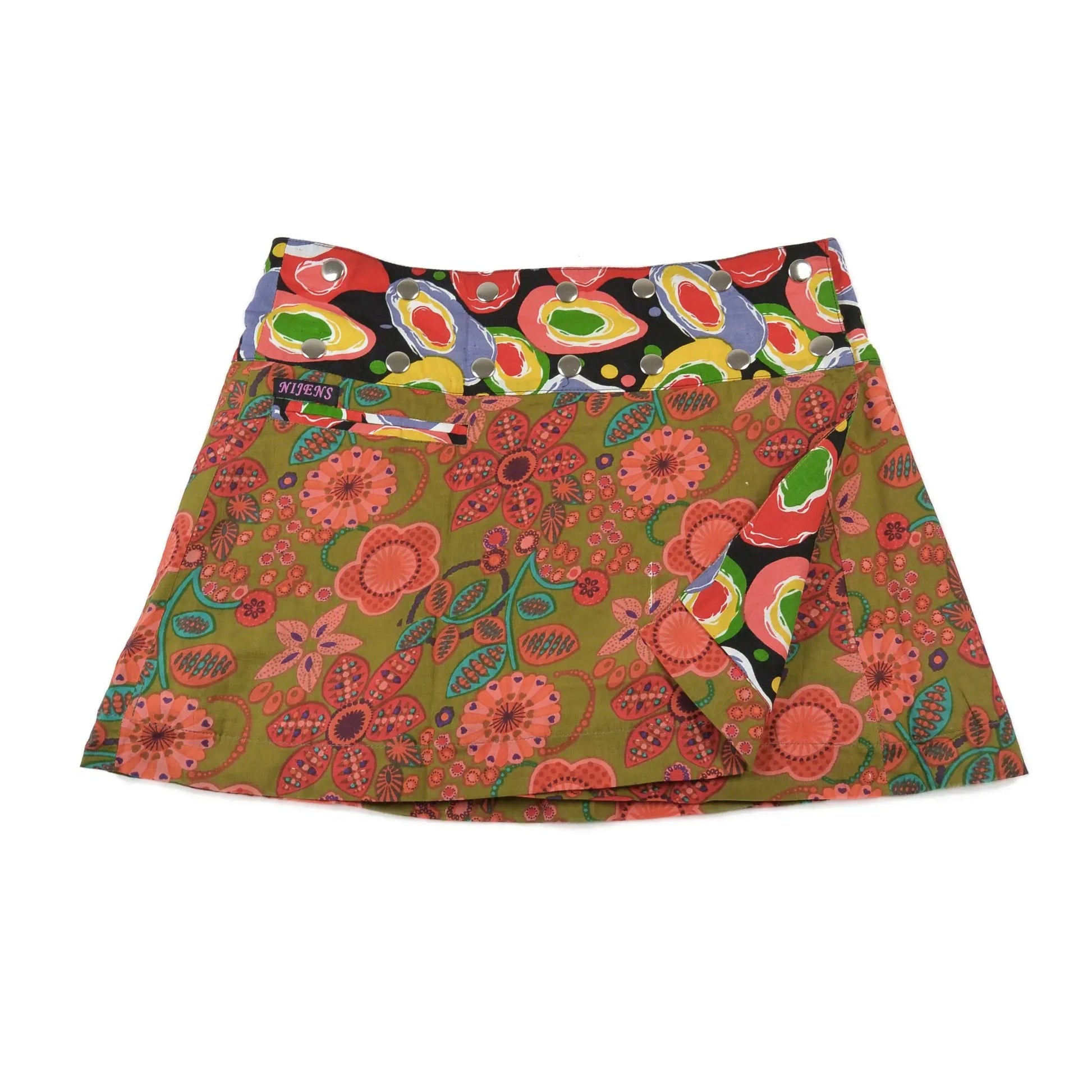 Sommerrock Minirock Wenderock Wickelrock aus Baumwolle - Chocochip Short 117 Nijens