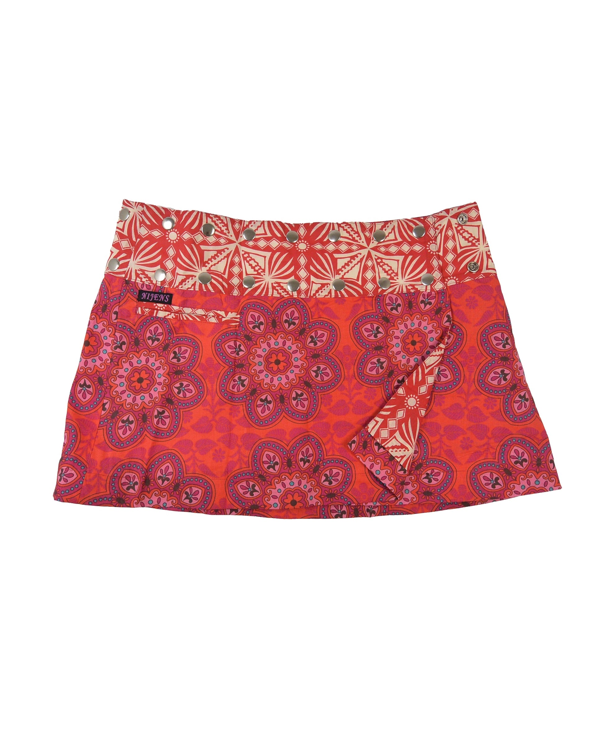 Sommerrock, Kurzer Wenderock, Minirock mit Blumenmuster - Chocochip S-126 Nijens