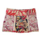 Wenderock von Nijens im Patchwork-Stil mit floralen Mustern in Rosa, Rot und Beige.