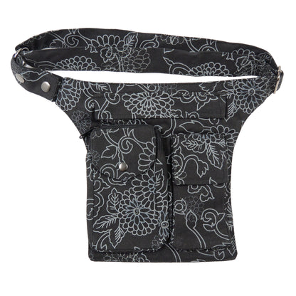 Leckerli-Tube Gassi-Tasche Stoff Black Flowers Nijens Shop