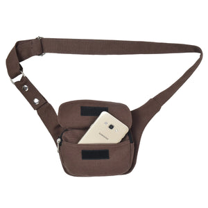 Bauchtasche Stoff-Canvas Braun - Nijens Shop