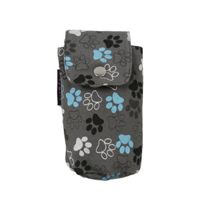 Nijens Beuteltasche aus Stoff mit Pfoten Muster Cyan-Grau - für Futtertube