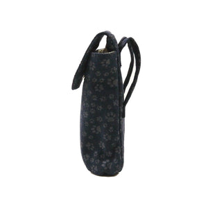 Nijens kleine Beuteltasche für Futtertube - (Canvas-Stoff mit Pfötchen-Muster in Nachtblau) 2